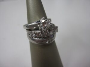 Pt900刻印 ダイヤ リング 3点