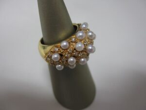 K18刻印 パールリング (2)