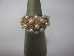 K18刻印 パールリング