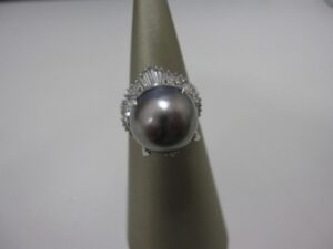 Pt900刻印 パールリング (2)