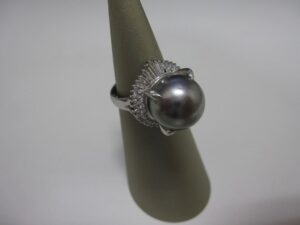 Pt900刻印 パールリング